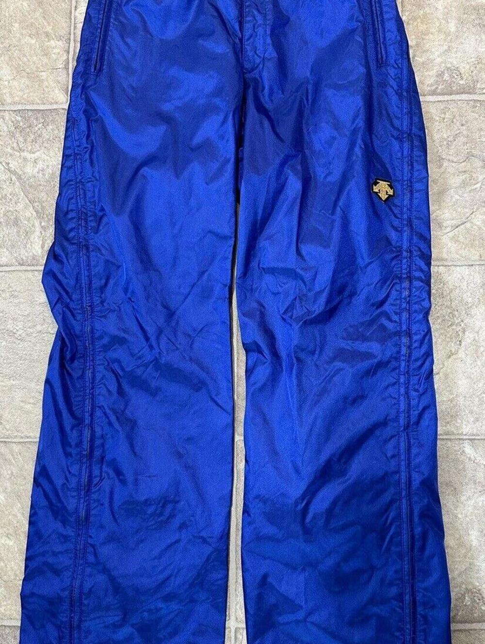 Vintage 90’s Decente Blue Nylon Snow Pants Aprés Mens Size 36x30 Ski Snowboard